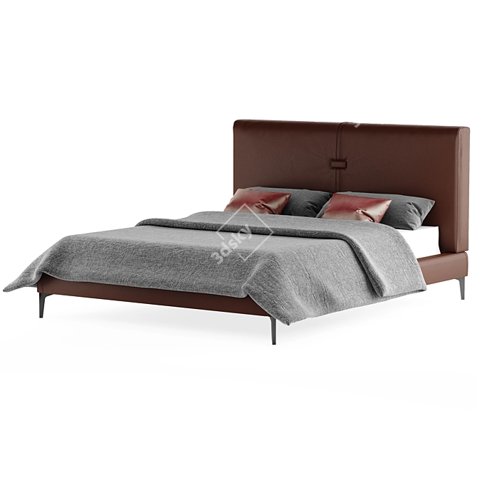 Elegant Thread Bed Frame 3D model image 3