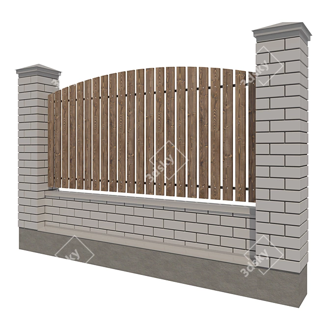 3D Fence Model for 3ds Max 3D model image 1