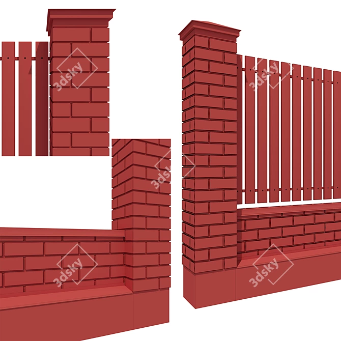 3D Fence Model for 3ds Max 3D model image 3