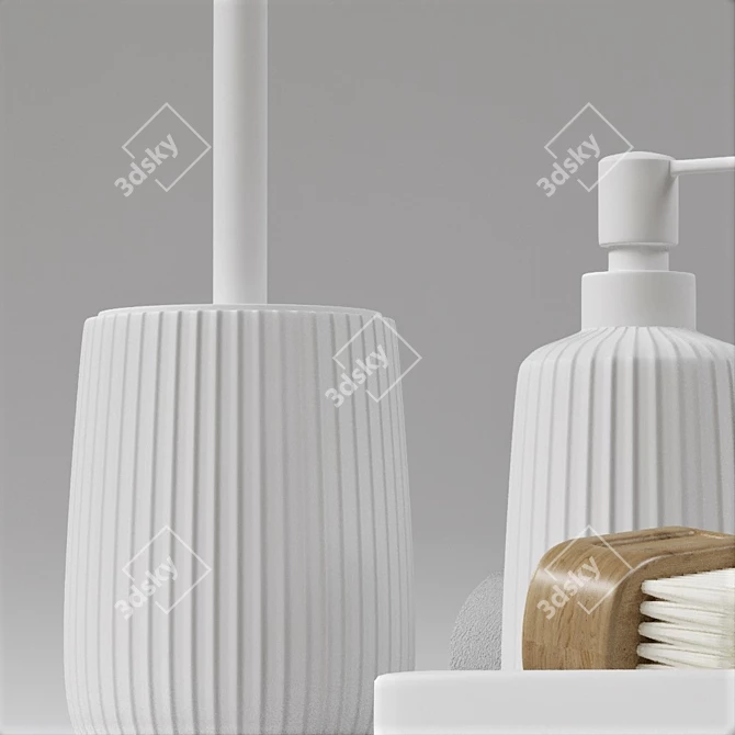 Turbo Bathroom Accessories Set 3D model image 4