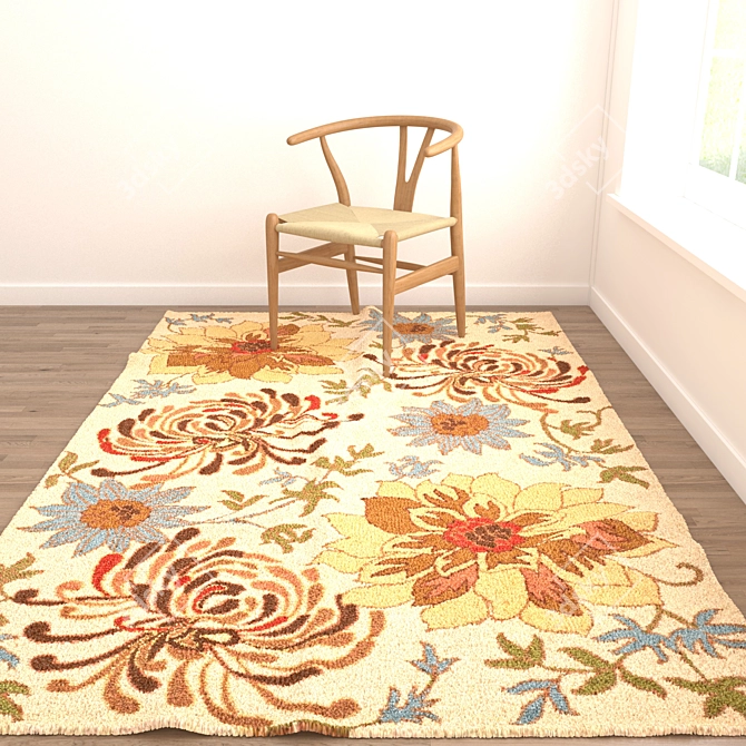 Versatile Rug Set: 8 Unique Designs 3D model image 5