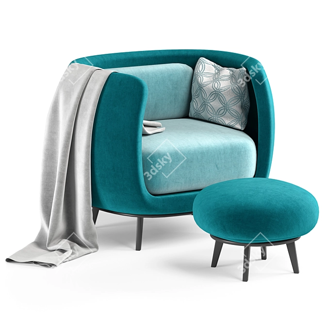 Pacific Moroso Contemporary Sofa 3D model image 1