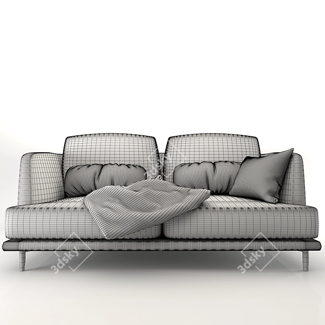 Modern Herman Sofa: Sleek Design, PBR Material 3D model image 5