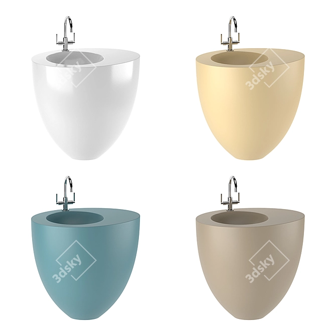 Cielo Le Giare Freestanding Basin - Elegant and Functional 3D model image 3