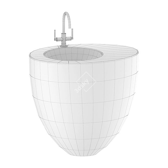 Cielo Le Giare Freestanding Basin - Elegant and Functional 3D model image 4