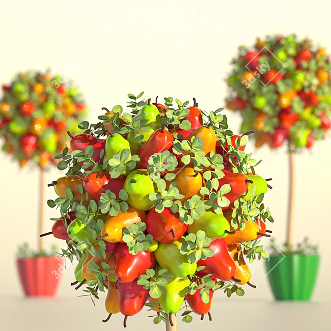 Autumn Pear Bouquet 3D model image 2