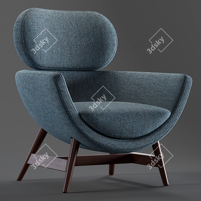 Sleek Laurie Armchair by Pianca 3D model image 1