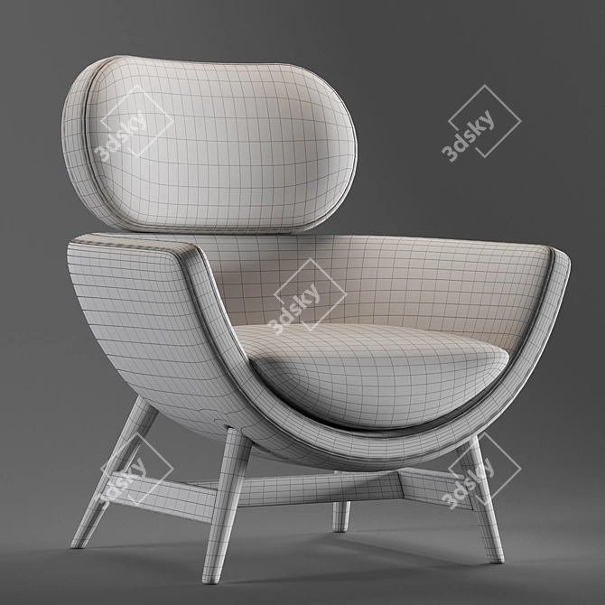 Sleek Laurie Armchair by Pianca 3D model image 3