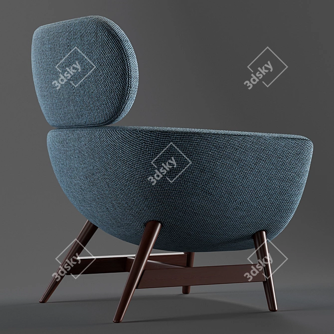 Sleek Laurie Armchair by Pianca 3D model image 4