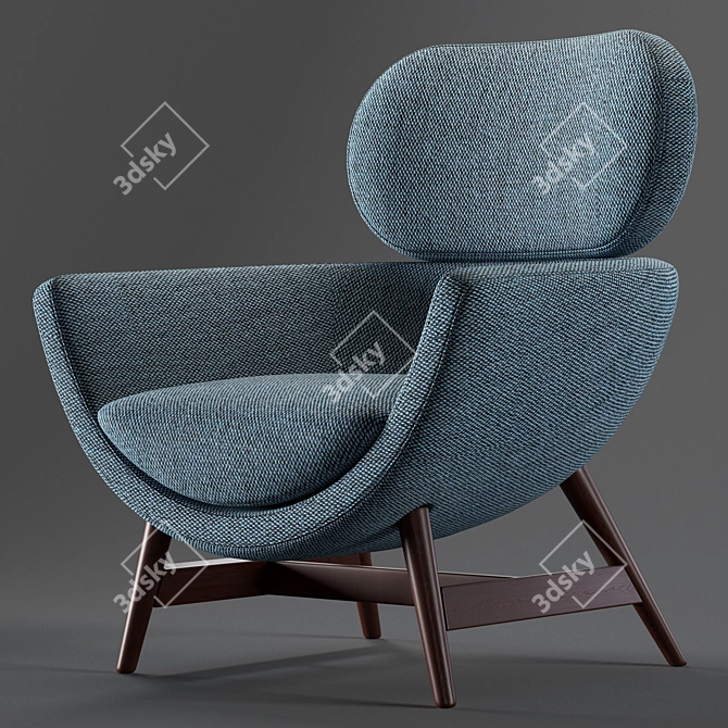 Sleek Laurie Armchair by Pianca 3D model image 5