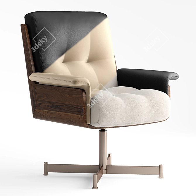Modern Minotti Daiki Studio Armchair 3D model image 5
