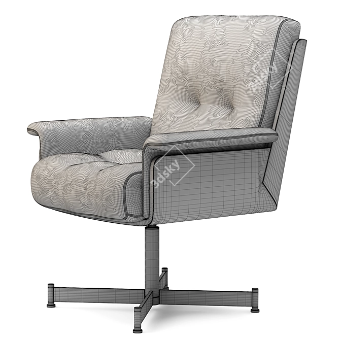 Modern Minotti Daiki Studio Armchair 3D model image 7