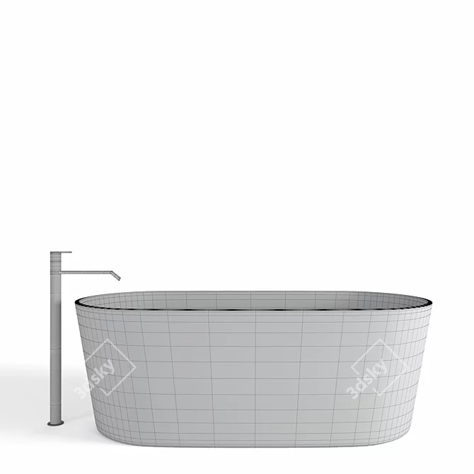 Bay Nic Bath: Luxurious Polished Design 3D model image 2