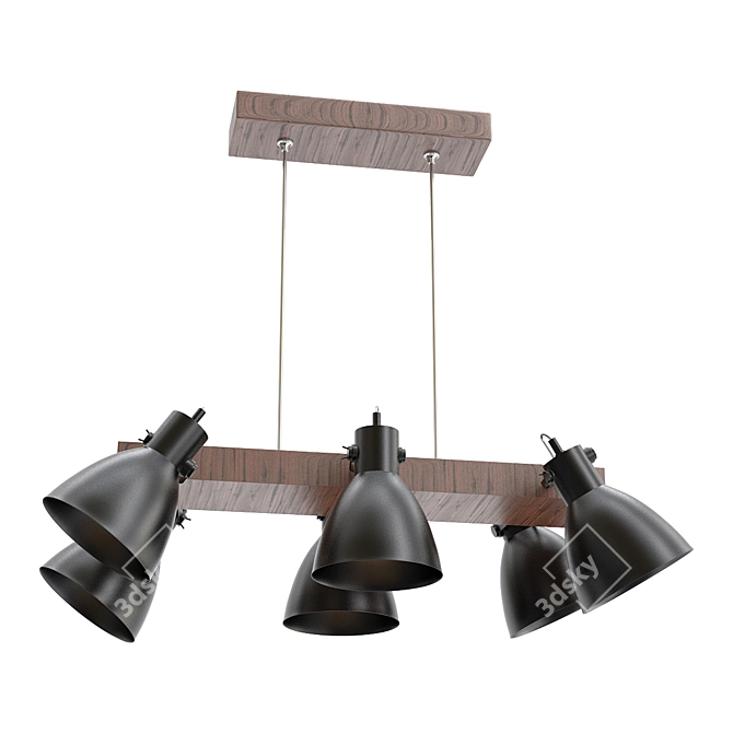 Elegant Harry Pendant Lamp 3D model image 1