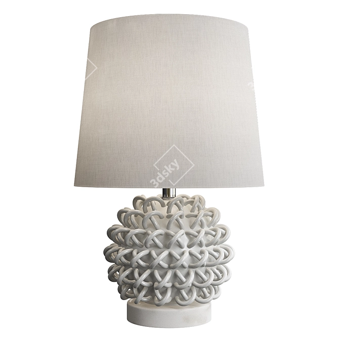 Elegant Gellifawr Boucle Lamp 3D model image 1