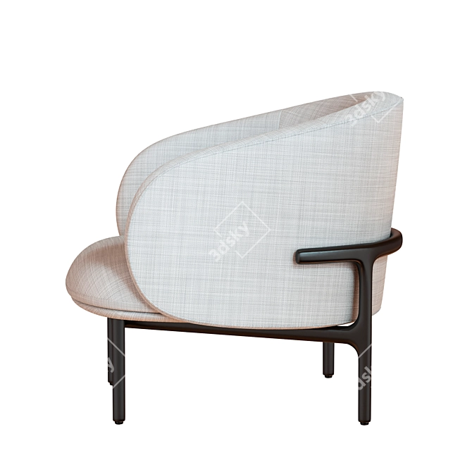 Modern MELA Lounge Chair: Artisan Craftsmanship 3D model image 3