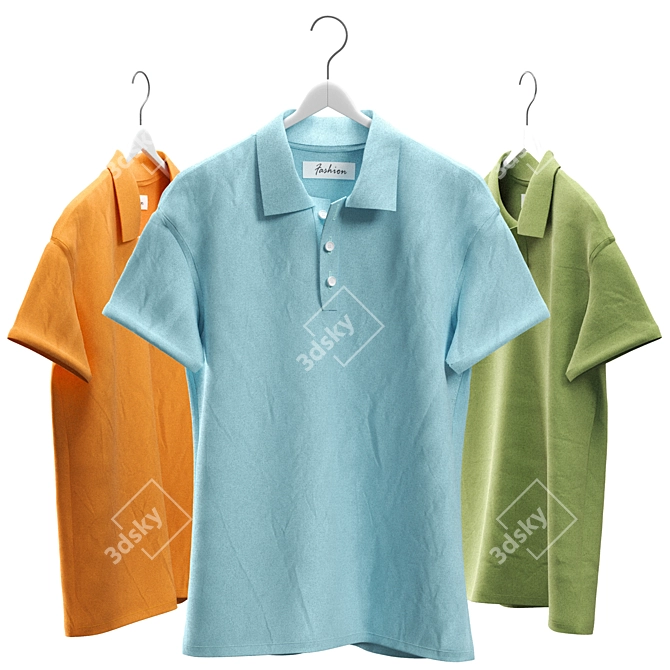 Classic Polo Shirts 3D model image 1