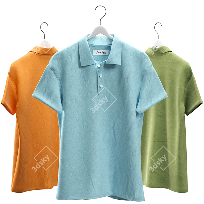 Classic Polo Shirts 3D model image 8