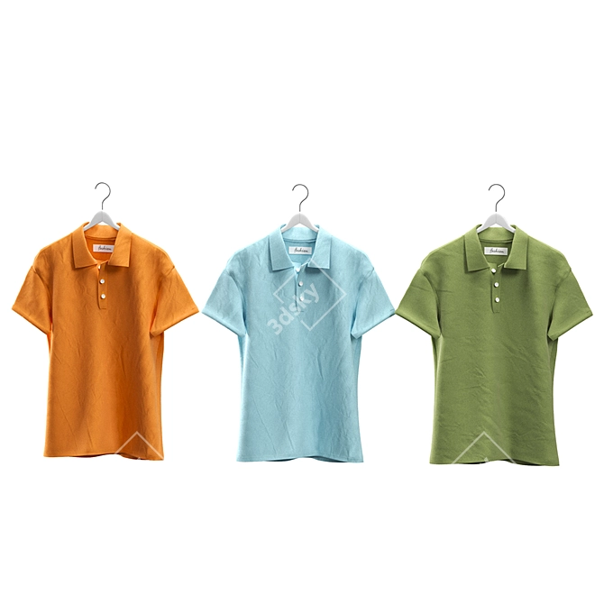 Classic Polo Shirts 3D model image 9