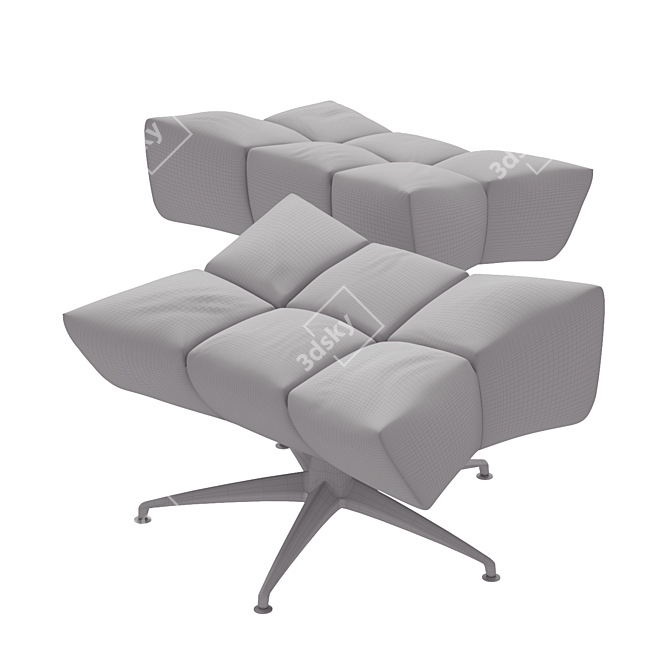 Cloud 7: Stylish Fluffy Armchair 3D model image 6