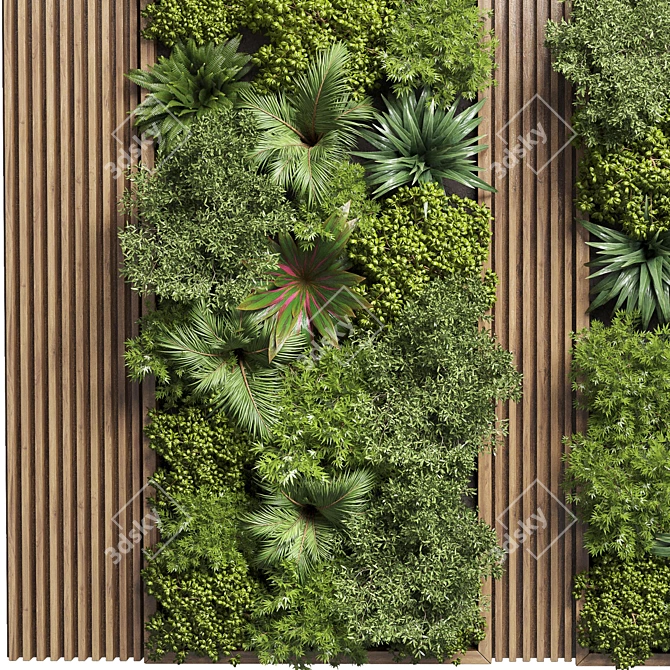 Fitowall Vertical Wood Frame Garden Decor 3D model image 3