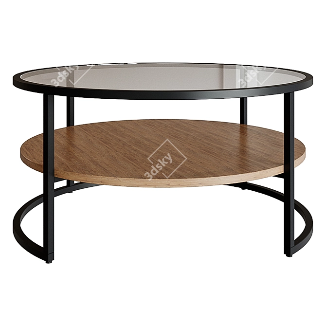 Title: Blue Elephant Storage Coffee Table - Space-Efficient Design 3D model image 1