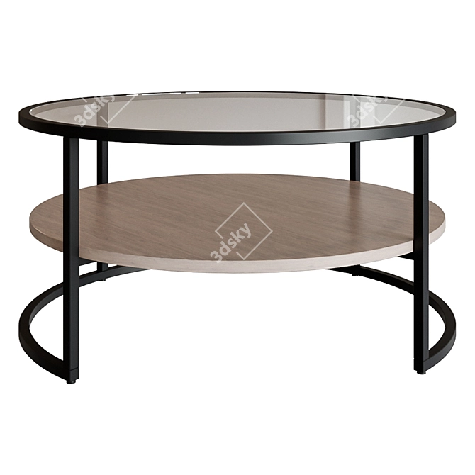 Title: Blue Elephant Storage Coffee Table - Space-Efficient Design 3D model image 2