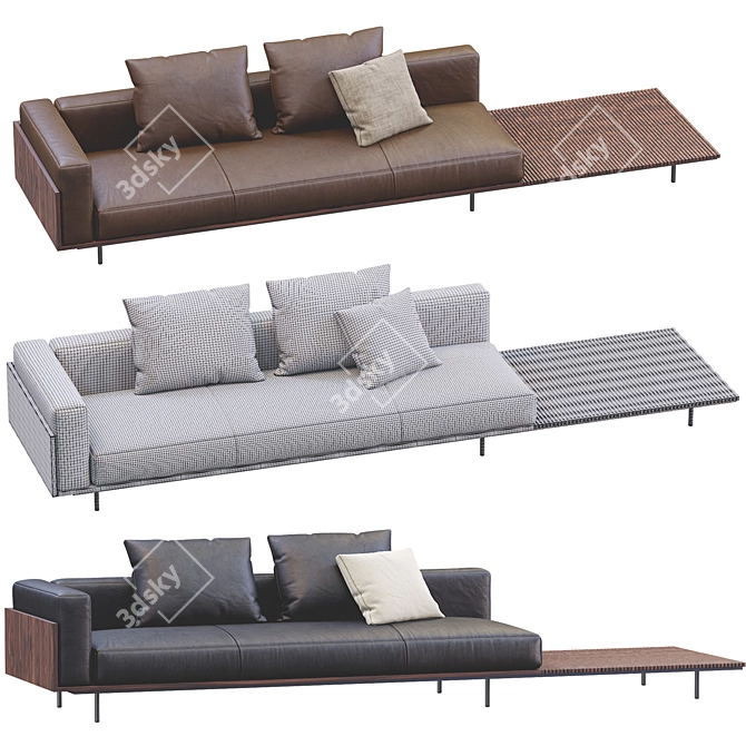 Luxury Brasilia Sofa by Minotti 3D model image 3