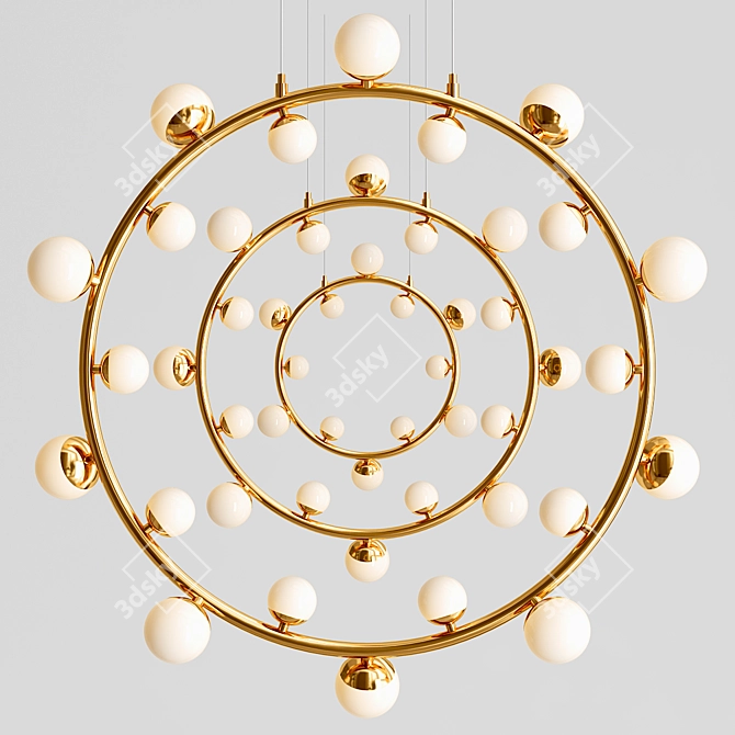 Contemporary Alfa Pendant Light 3D model image 2