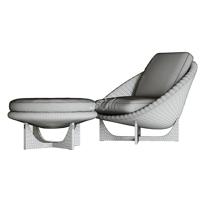 Elegant Lido Armchair: Comfortable and Stylish 3D model image 6