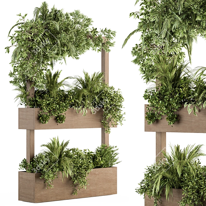 Modern Plant Box Stand - Greenery Elegance 3D model image 1