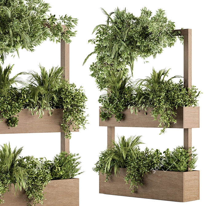 Modern Plant Box Stand - Greenery Elegance 3D model image 2