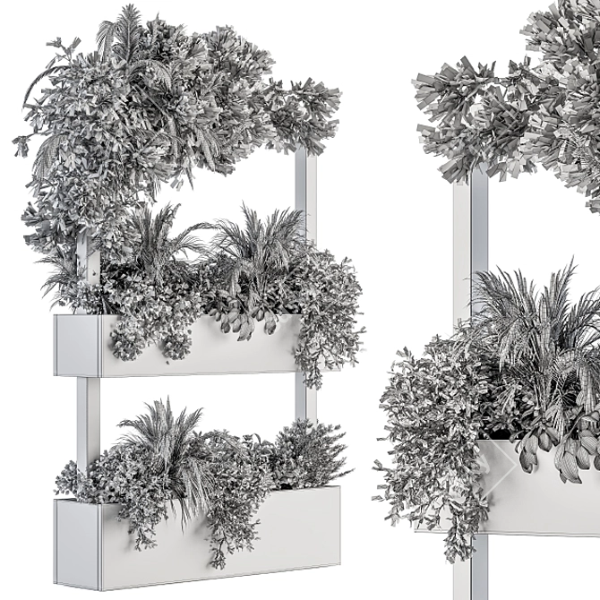 Modern Plant Box Stand - Greenery Elegance 3D model image 6
