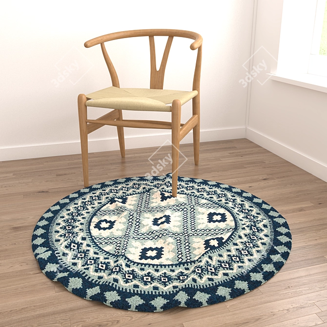 Round Rug Set for Stunning Renders 3D model image 5