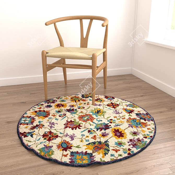 Title: Round Rug Set - Stunning Variety 3D model image 2