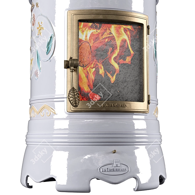 Rustic Radiance: La Castellamonte Rondo Stove 3D model image 2