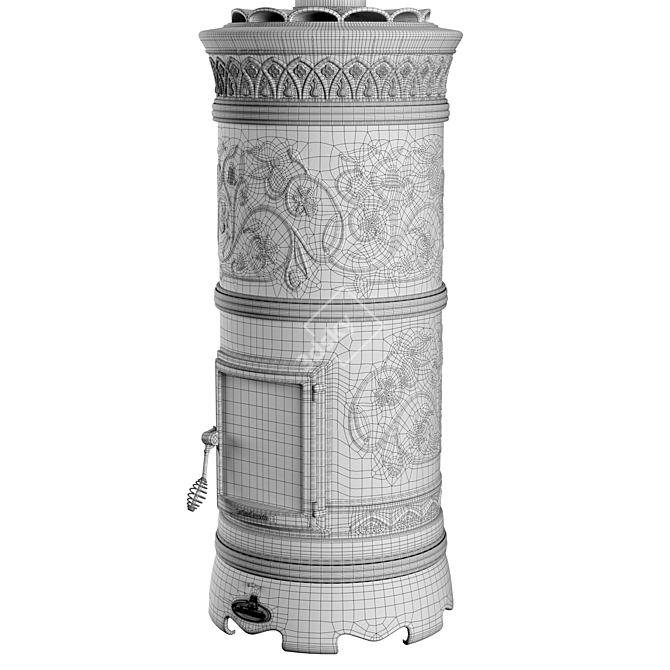 Rustic Radiance: La Castellamonte Rondo Stove 3D model image 7