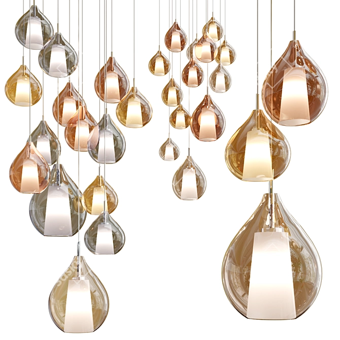 Elegant Glass Pendant: CIRCE by Concept Verre 3D model image 1