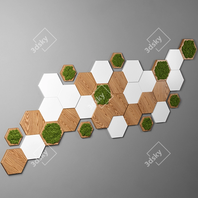 Elegant Floral Wall Art 3D model image 2