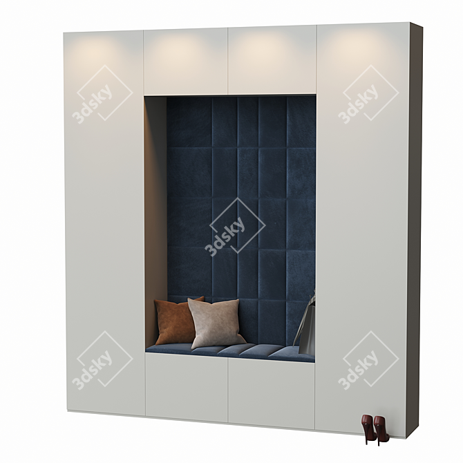 Hallway 18: Modern Entrance Solution 3D model image 3