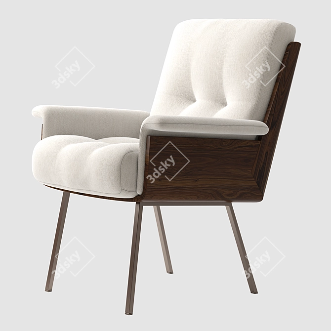 Designer Minotti Daiki Studio Chairs 3D model image 2