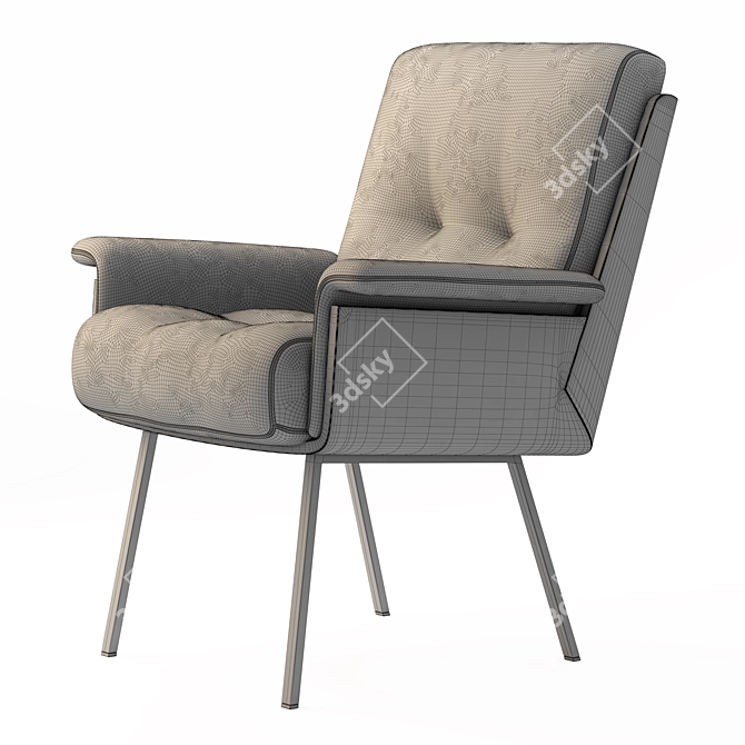 Designer Minotti Daiki Studio Chairs 3D model image 4