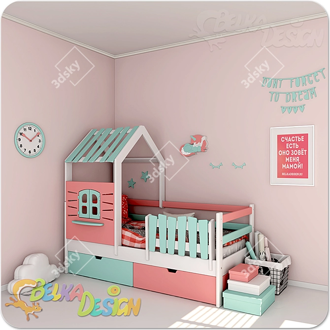 Country Girl Low Bed 3D model image 2