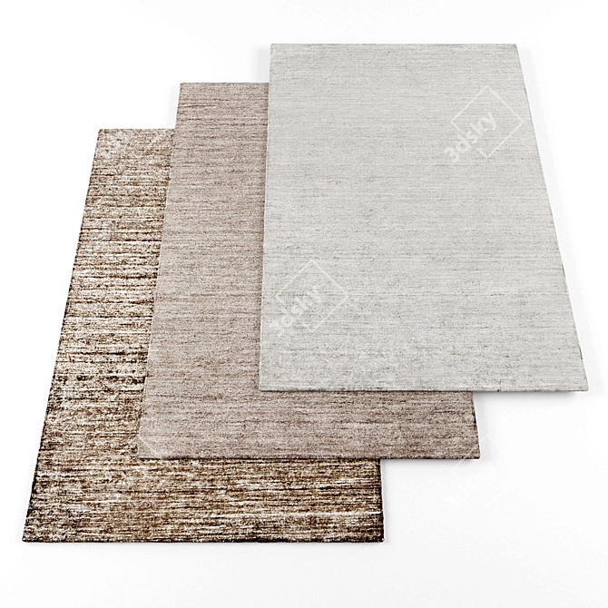 Luxury Artisan Rugs Bundle 3D model image 1