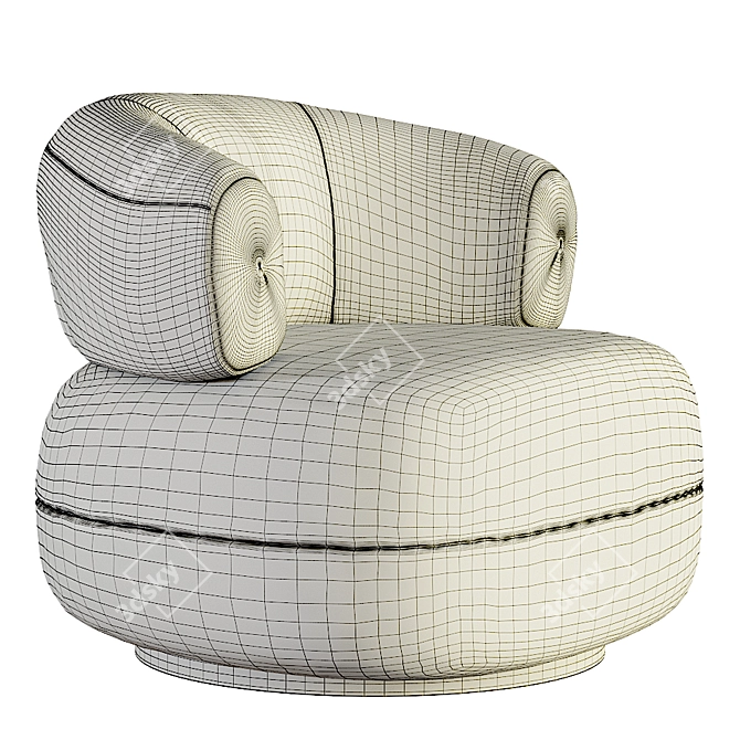 Cozy Plush Armchair | Aliexpress 3D model image 5