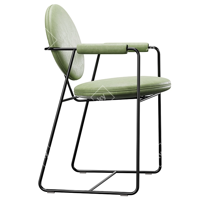 Baxter Gemma Chair: Customizable Color, Sleek Design 3D model image 4