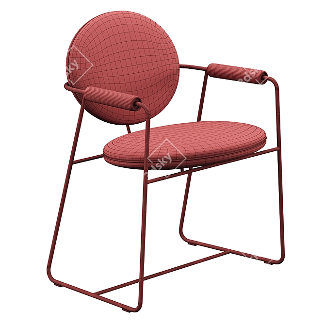 Baxter Gemma Chair: Customizable Color, Sleek Design 3D model image 6