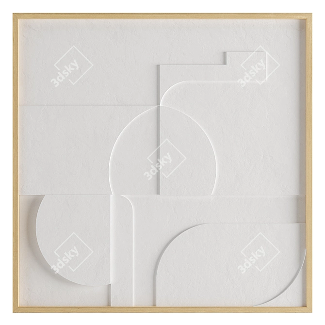 Minimalist Relief Panels: Vormnotie Design 3D model image 2