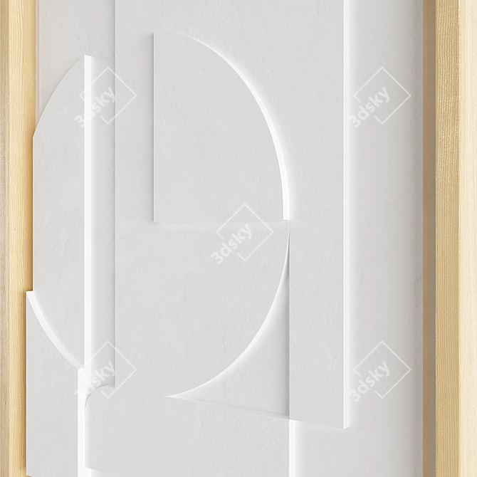 Minimalist Relief Panels: Vormnotie Design 3D model image 4