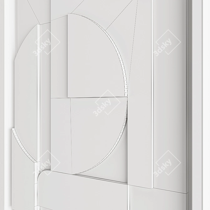 Minimalist Relief Panels: Vormnotie Design 3D model image 5